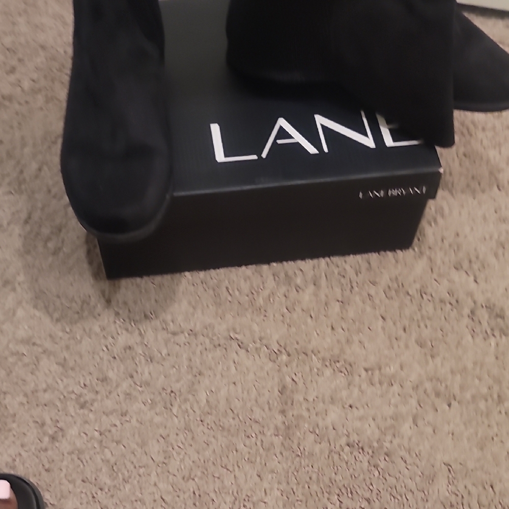 Lane Bryant Black Over the Knee Boots Wide Calf Size 11W